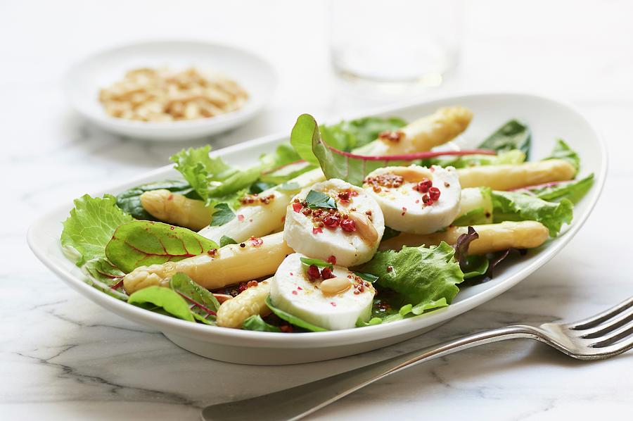Green Salad With White Asparagus And Goats Cheese Photograph by Ulrike Emmert