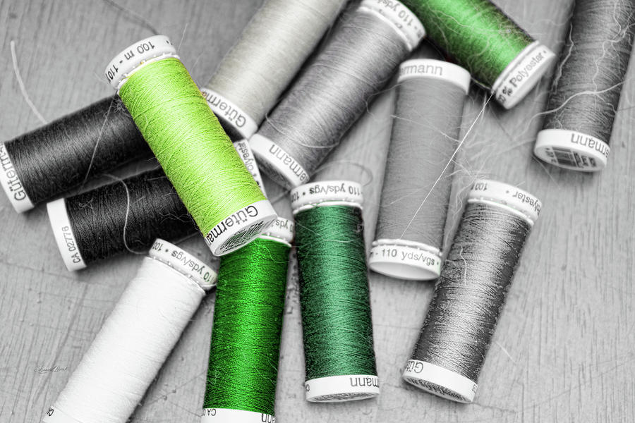 Green Silk Thread Photograph by Sharon Popek