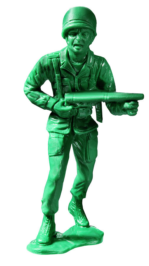 Green Soldier With Gun Drawing by CSA Images - Fine Art America