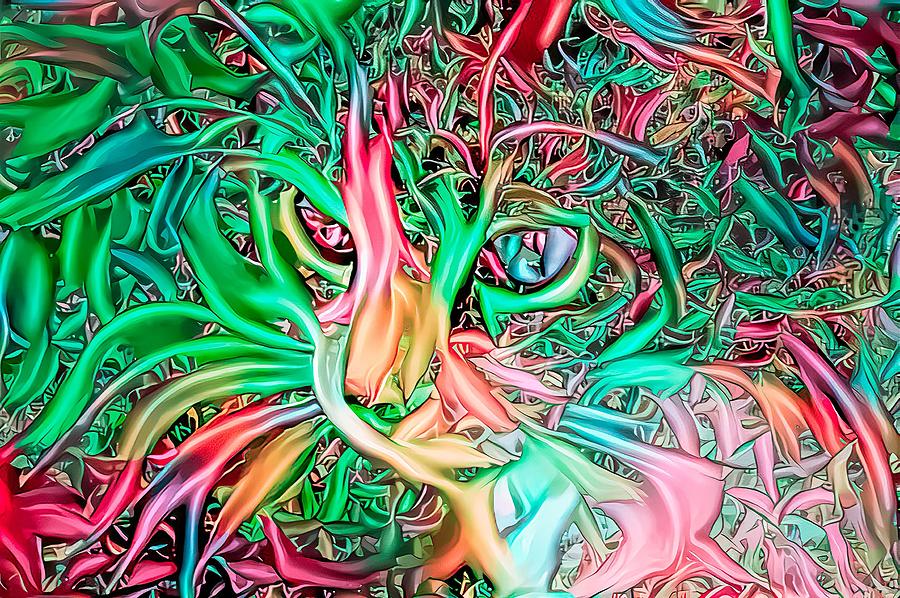 Green Spaghetti String Kitty Digital Art by Don Northup