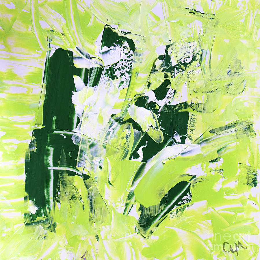 Green Splash Painting by Cheryl McClure