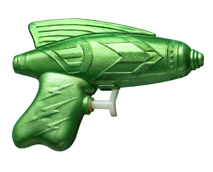 Science Fiction Drawing - Green Squirt Gun by CSA Images