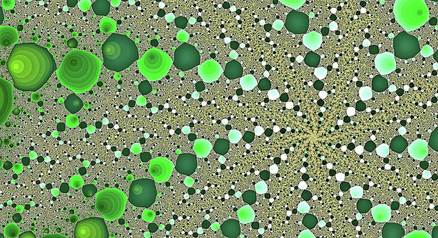 Green Starfield Abstract Fine Art Digital Art by Don Northup