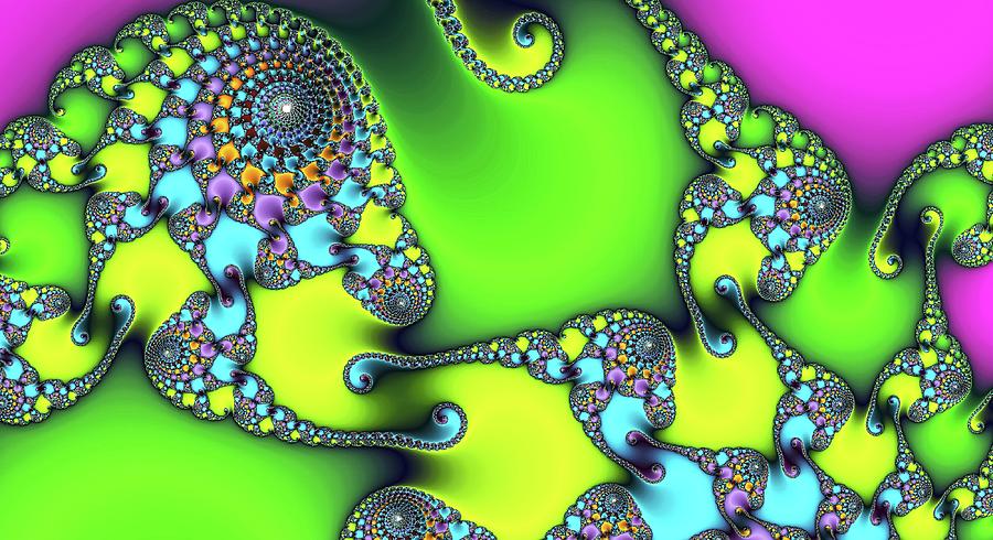 Green Super Magic Eye Spiral Digital Art by Don Northup