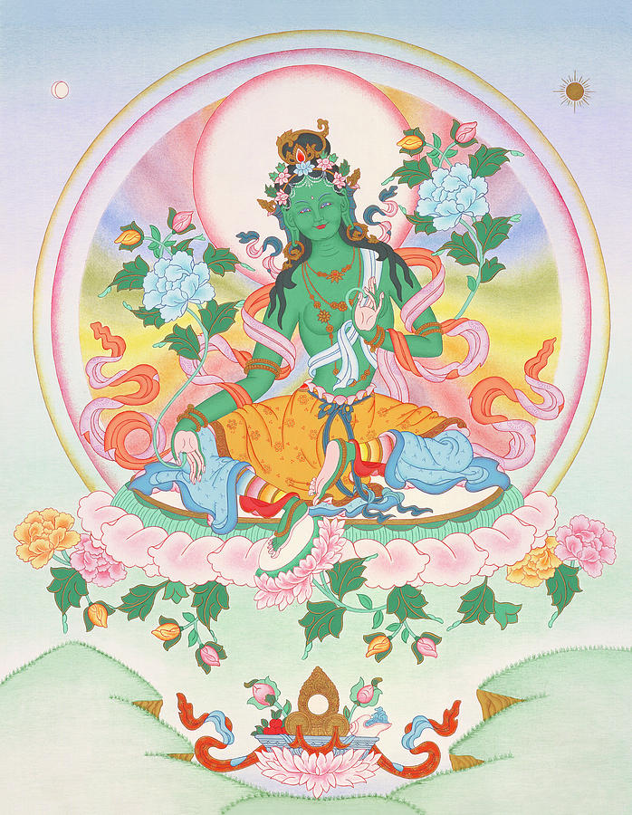 Green Tara Painting by Lhundup Jamyang - Fine Art America