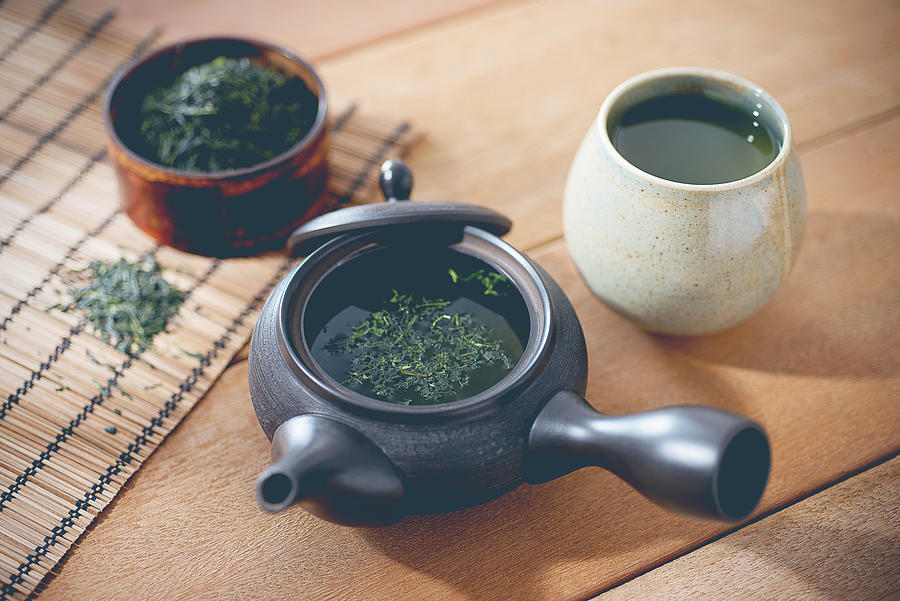Green Tea In A Pot And A Mug Photograph by Jrg Strehlau