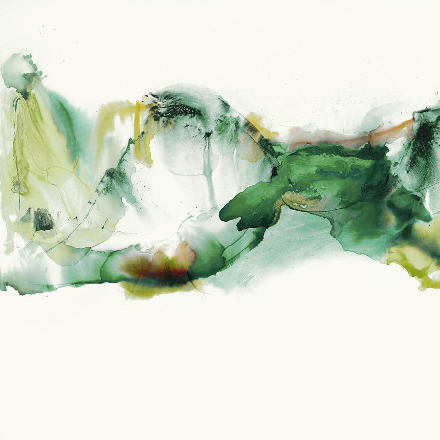 Green Terrain II Painting by Sisa Jasper