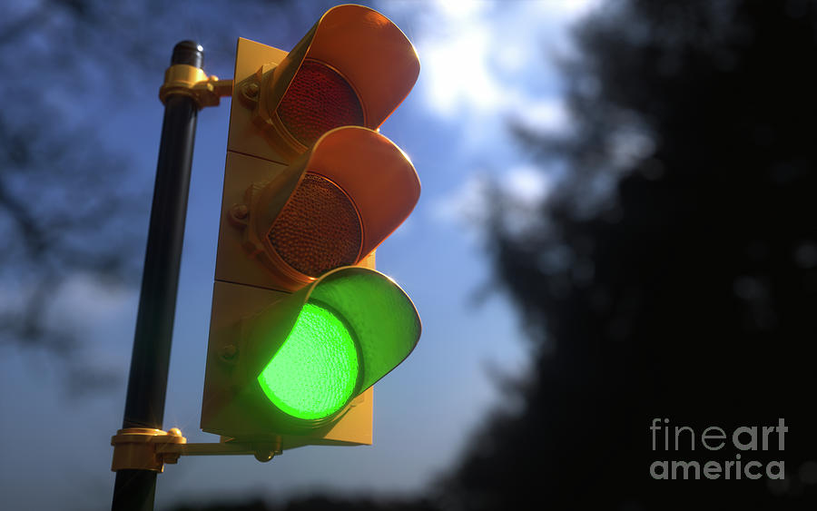 Green Traffic Light Photograph by Ktsdesign/sciencephotolibrary