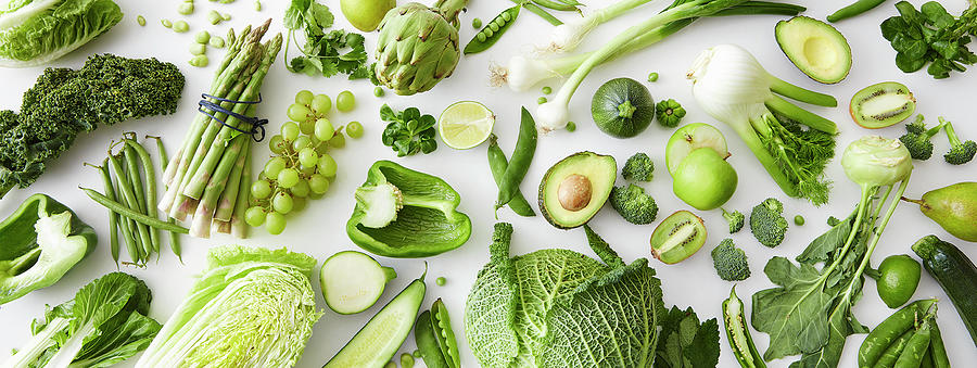 Green Vegetables And Fruits Photograph by Atelier Mai 98