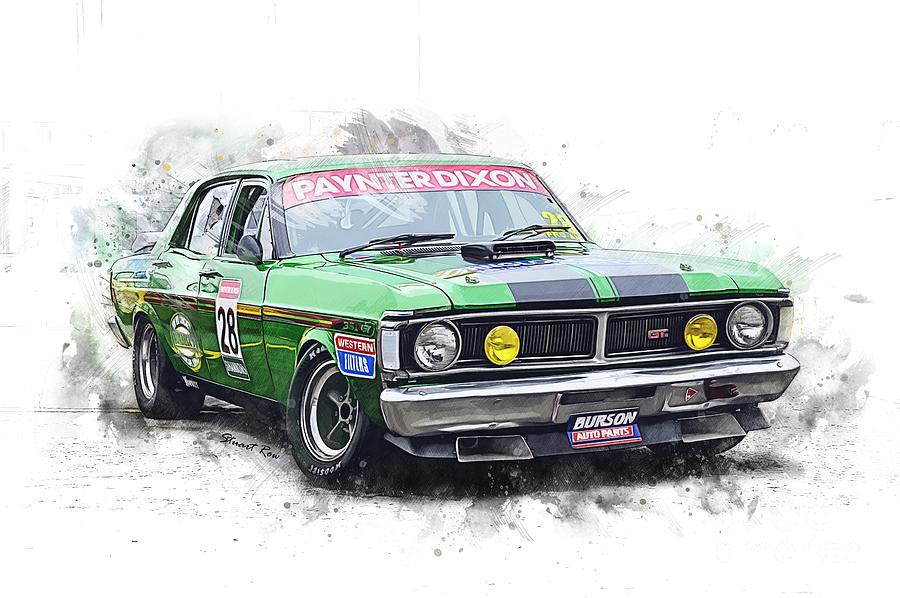 Green XY Ford Falcon GT Photograph by Stuart Row