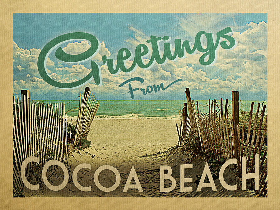 Cocoa Beach Florida Skyline Poster Art Print Item T1494