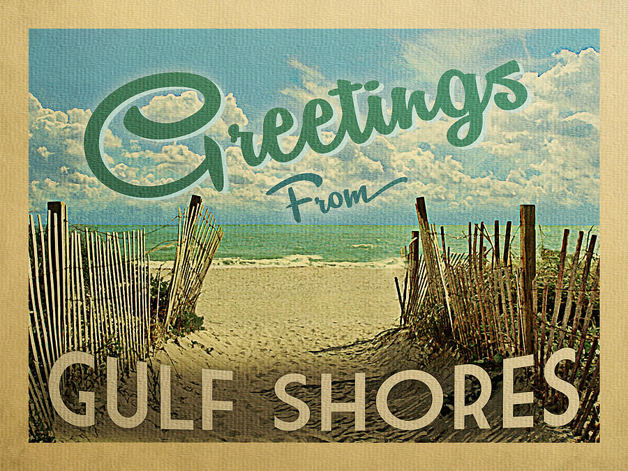 Greetings From Gulf Shores Beach Digital Art by Flo Karp
