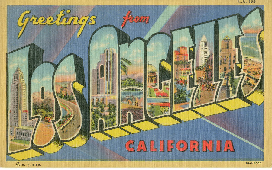 Greetings From Los Angeles Painting by Unknown