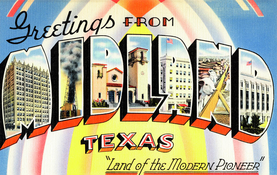 Greetings from Midland, Texas Painting by Tichnor Fine Art America