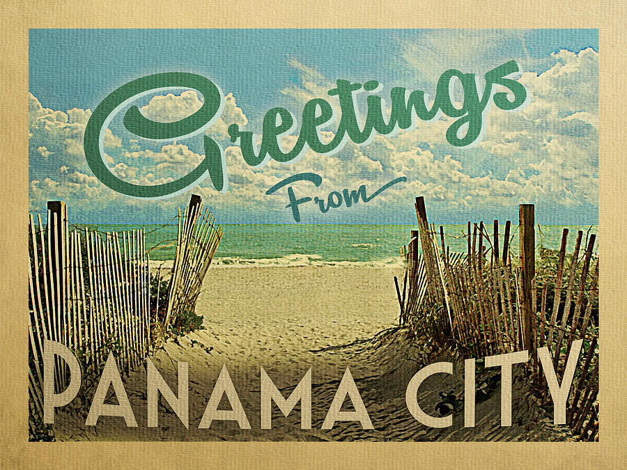 Summer Digital Art - Greetings From Panama City by Flo Karp