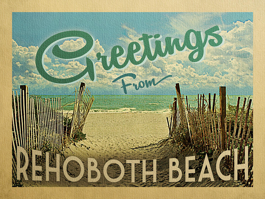 Greetings From Rehoboth Beach Digital Art by Flo Karp