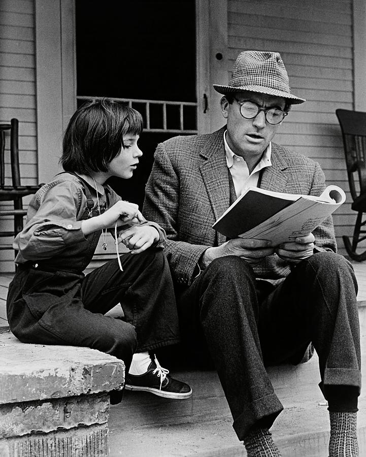 GREGORY PECK and MARY BADHAM in TO KILL A MOCKINGBIRD -1962-. Photograph by Album
