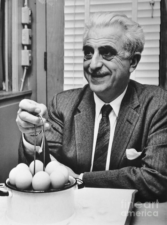 Gregory Pincus Displaying Eggs Photograph by Bettmann