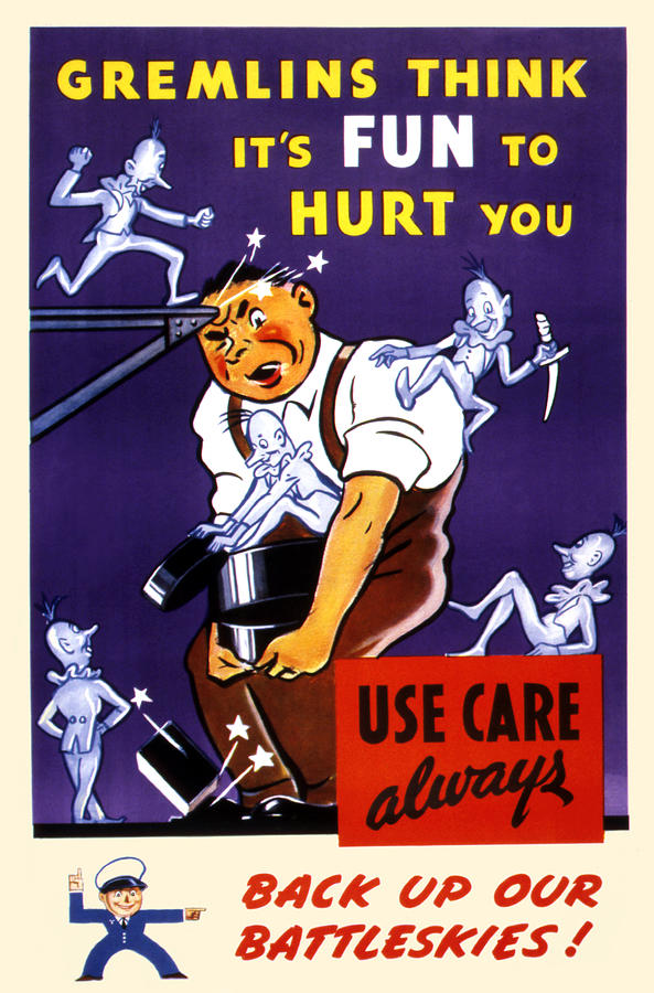 Gremlins Think its Fun to Hurt You Painting by Unknown Gremlins Think its Fun to Hurt You Painting by Unknown