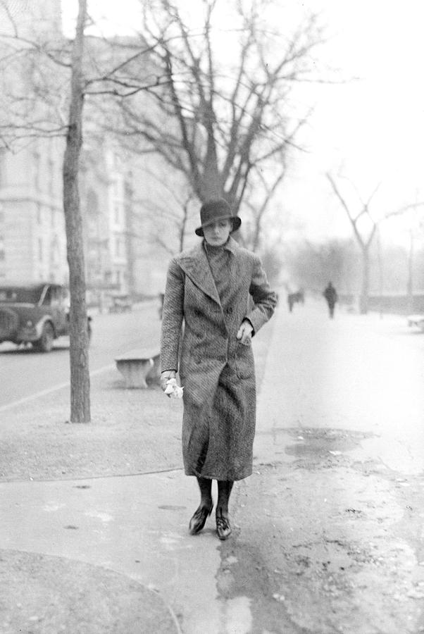 Greta Garbo On 5th Ave. At 72nd St. She Photograph by New York Daily News Archive