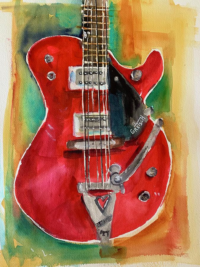 Gretsch Duo Jet Painting by Bonny Butler