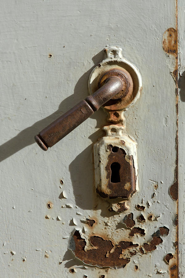 Grey Door With Lock Photograph By Iris Richardson