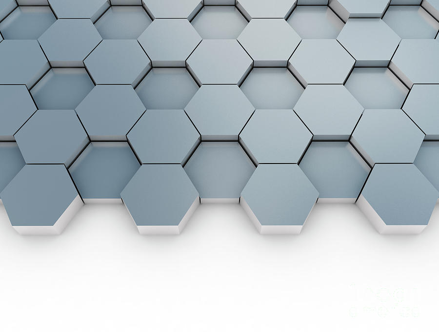 Grey Hexagons Photograph by Jesper Klausen/science Photo Library