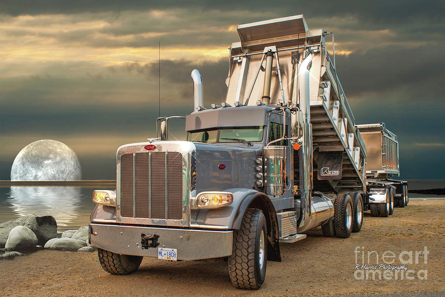Grey Peterbilt Dump Truck Photograph