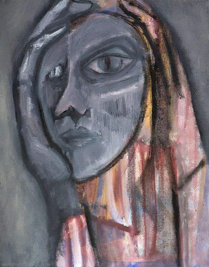 Grey portrait Painting by Edgeworth Johnstone