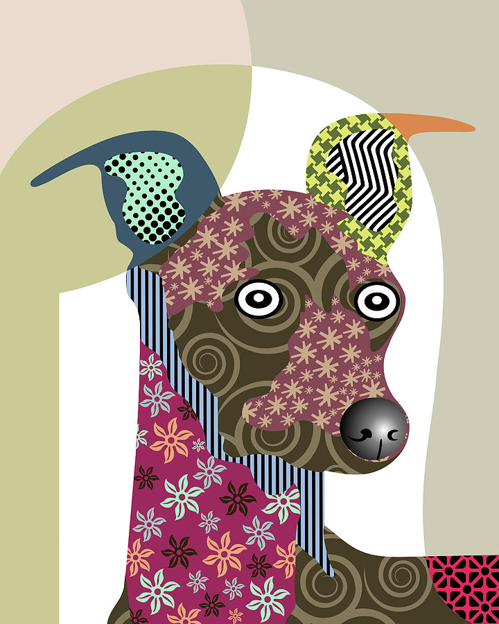Pattern Digital Art - Greyhound by Lanre Adefioye