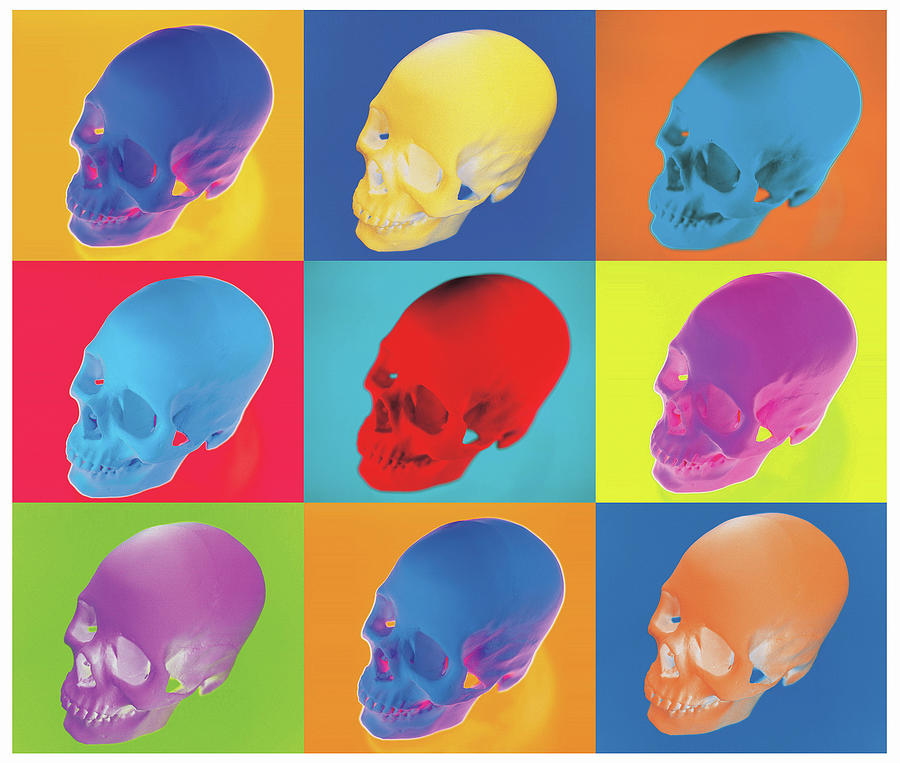 Grid Of Human Skulls Digital Art by Stockbyte