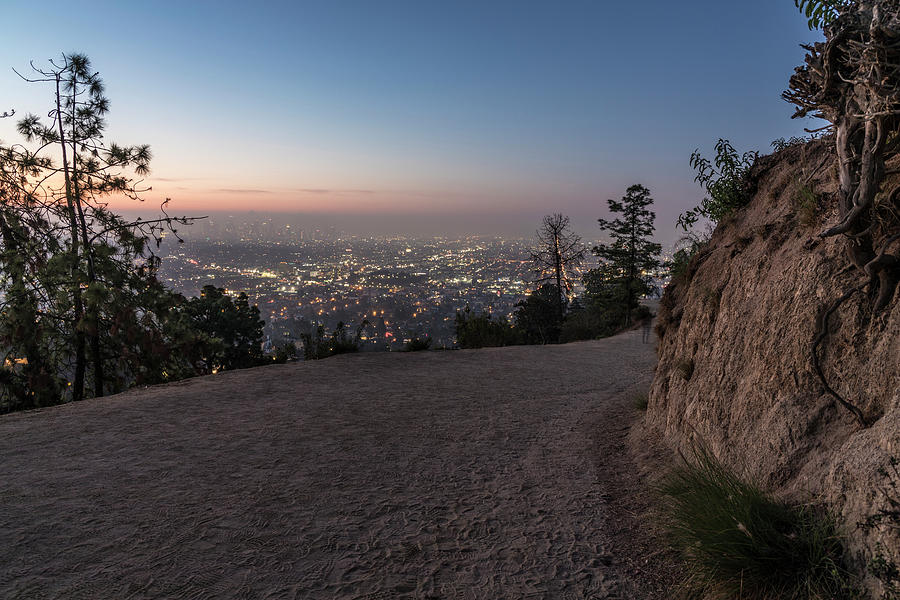 Griffith Park path to Los Angeles  Photograph by John McGraw