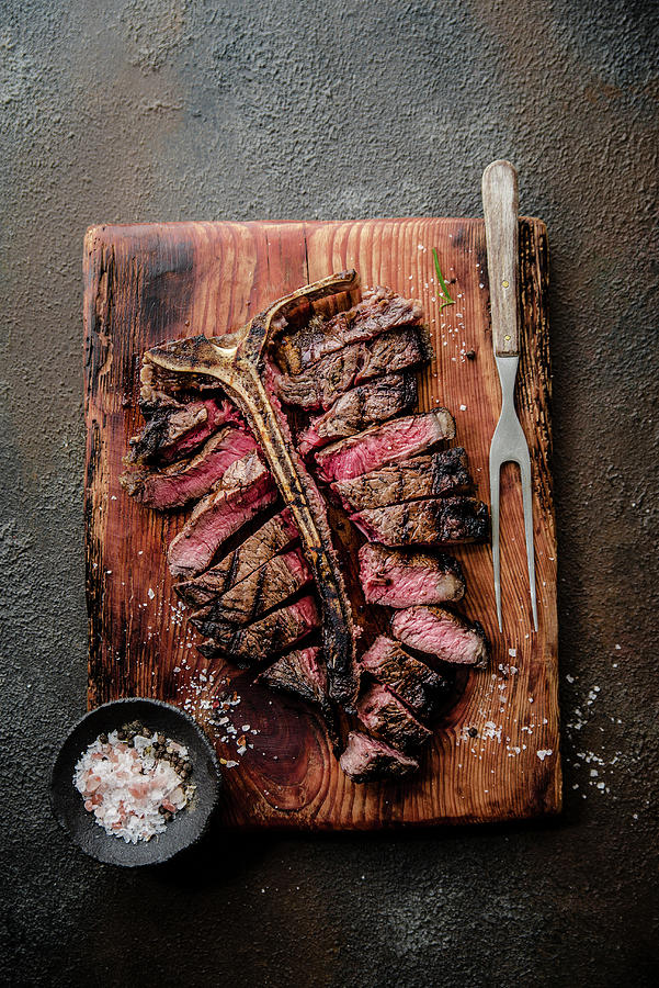 Grilled Beef T-bone Steak Photograph by Monika Pazdej