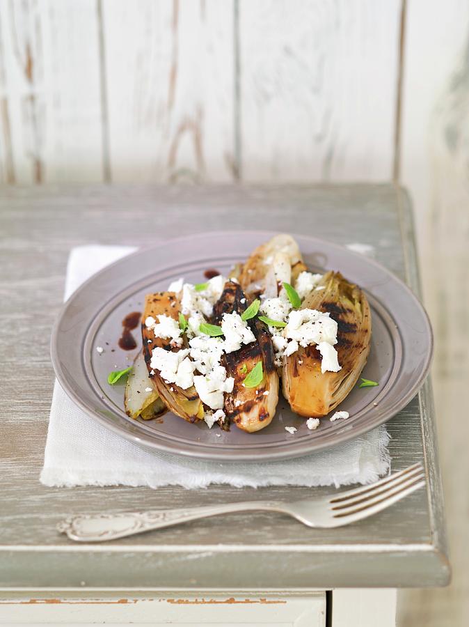 Grilled Chicory With Feta Cheese Photograph by Rua Castilho