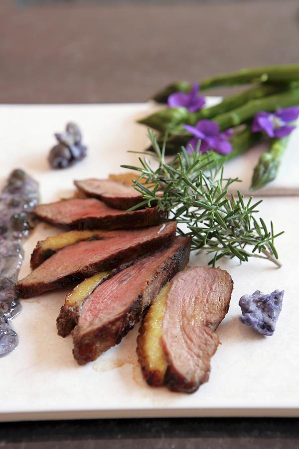 Grilled Duck Breast With Rosemary Photograph by Caillaut