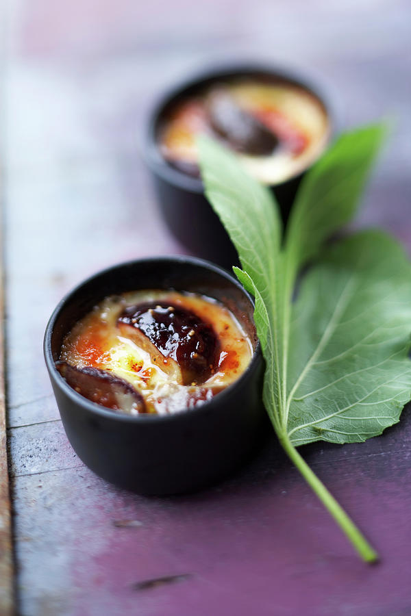 Grilled Fig And Almond Dessert Photograph by Bilic