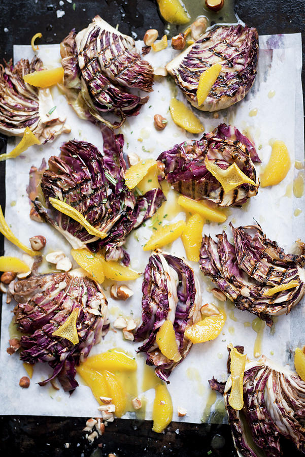 Grilled Radicchio With Oranges And Hazelnuts Photograph by Manuela Rther