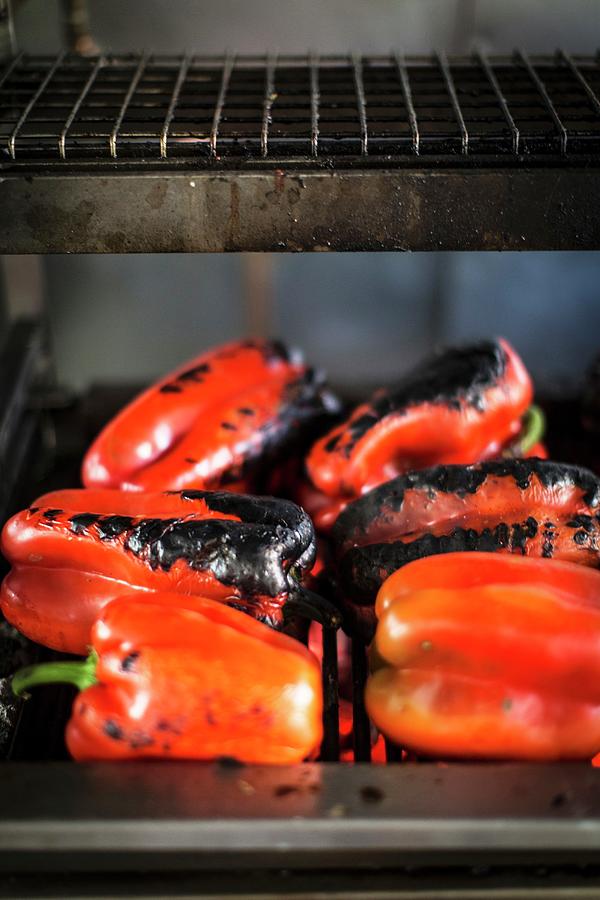 Grilled Root Vegetables On A Plate, Sweden. Photograph by Helen