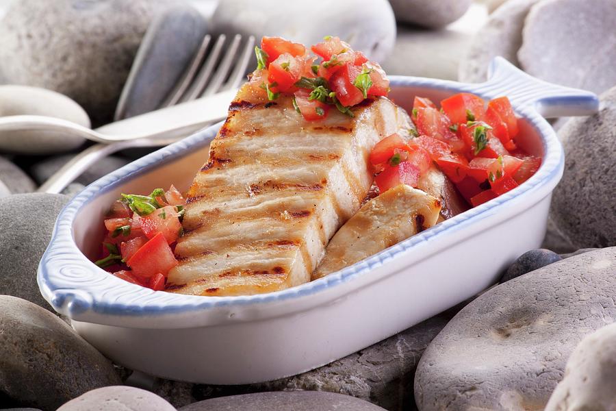 Grilled Swordfish With Tomatoes Photograph by Wawrzyniak.asia