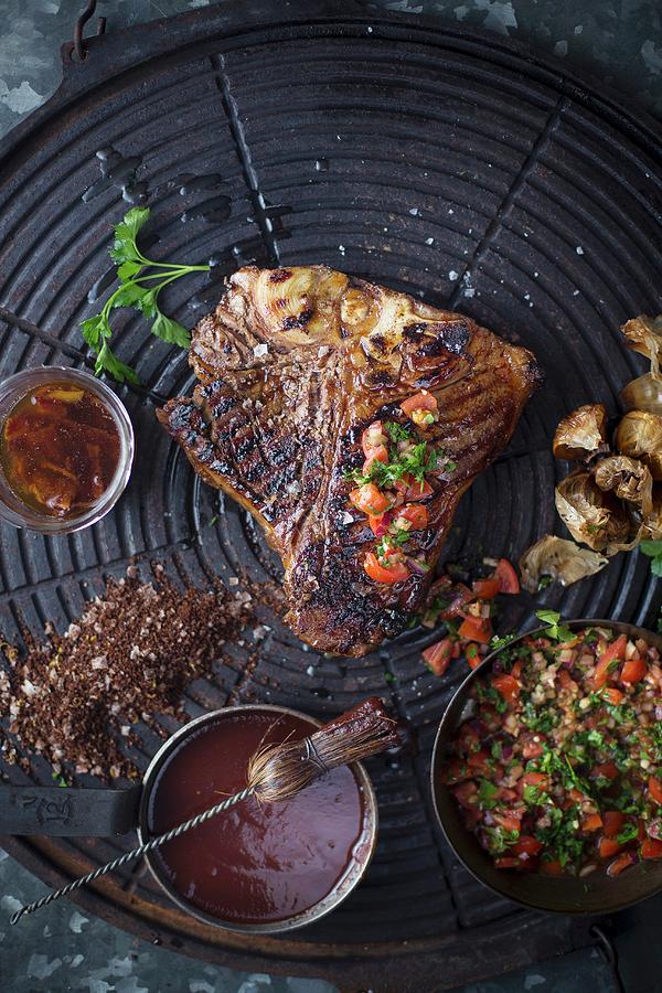 Grilled T-bone Steak Photograph by Great Stock!