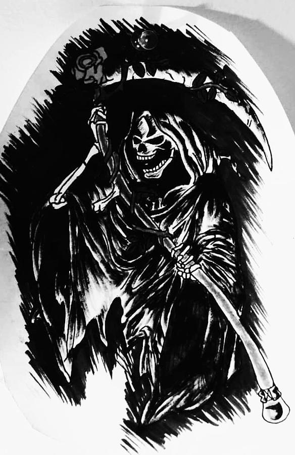 grim reaper drawing