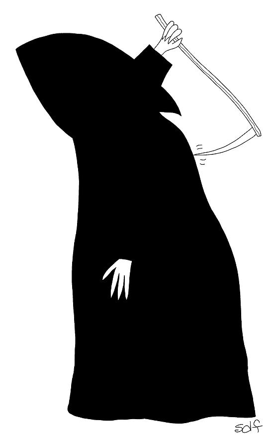 Grim Reaper Drawing by Seth Fleishman