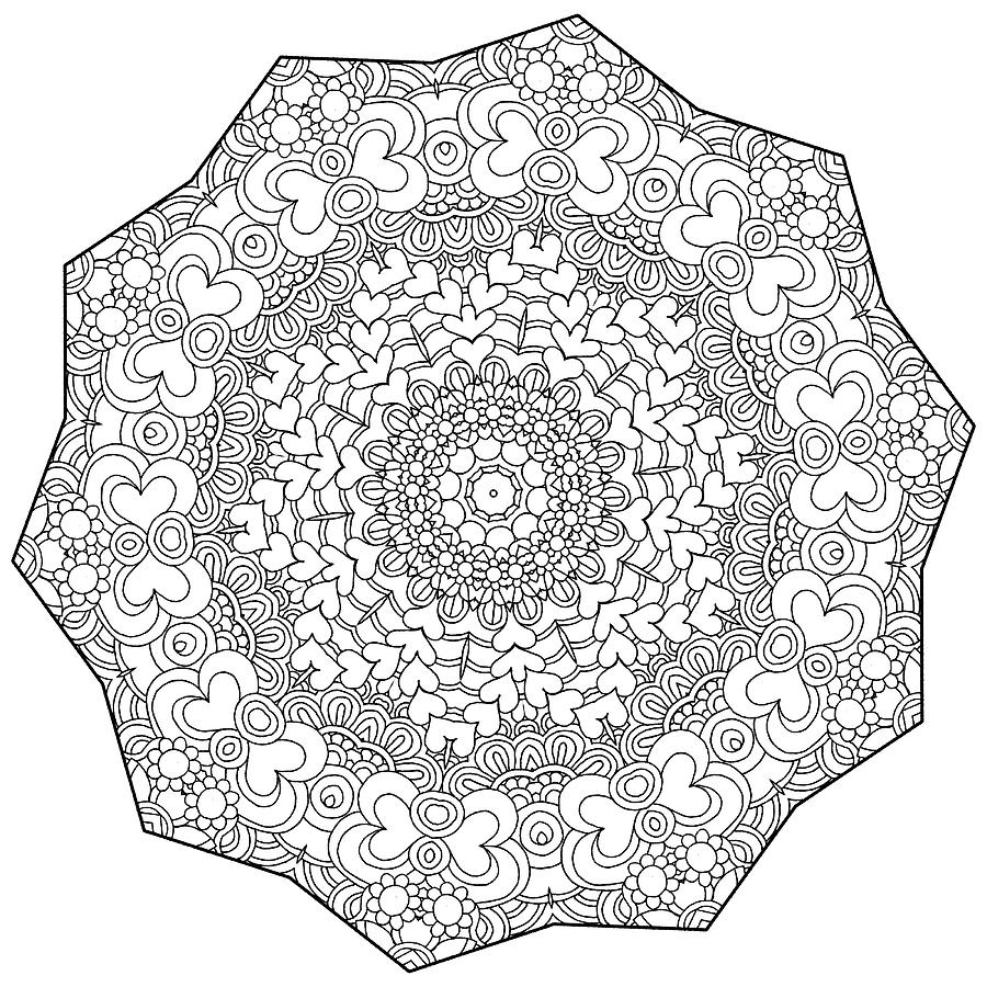 Juvenile Drawing - Grinder Mandala by Kathy G. Ahrens