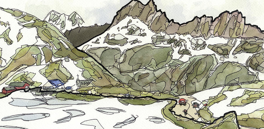 Grinselpass, Switzerland Painting by Craig Macnaughton