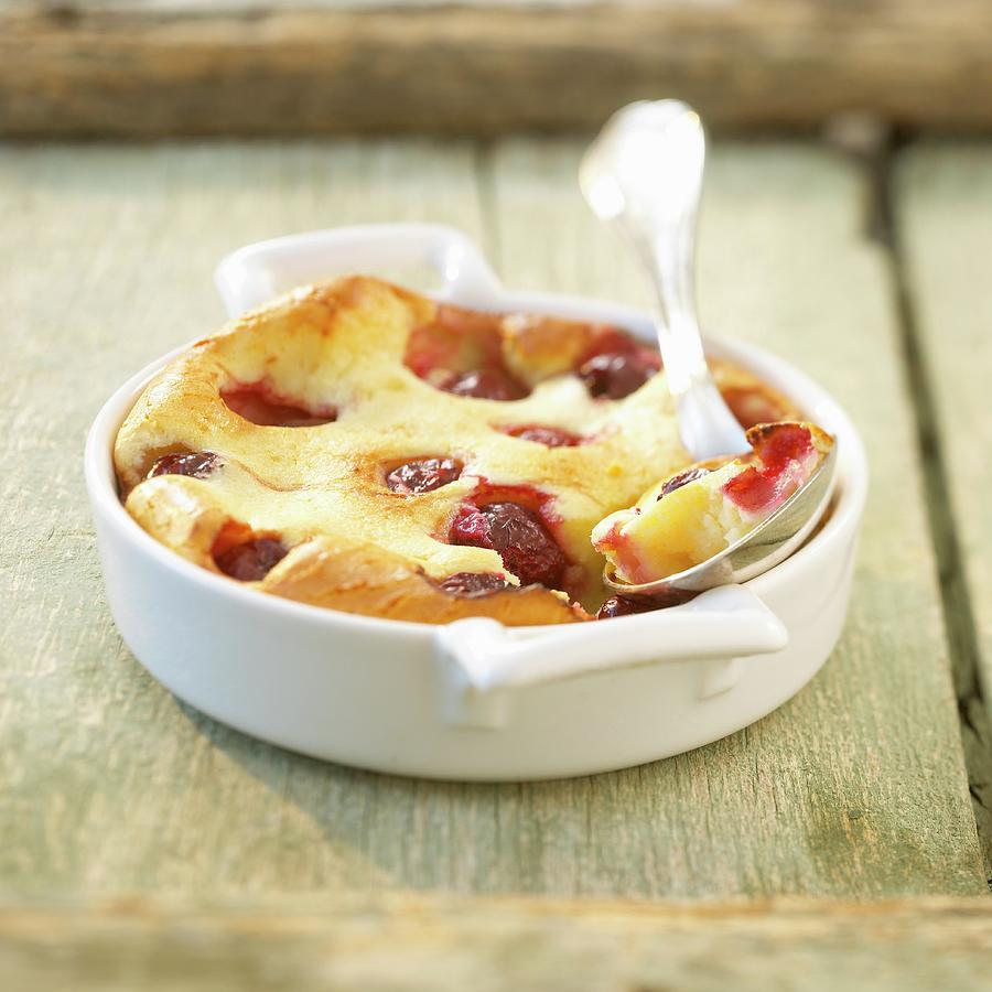 Griotte Sour Cherry Batter Pudding Photograph by Nicoloso