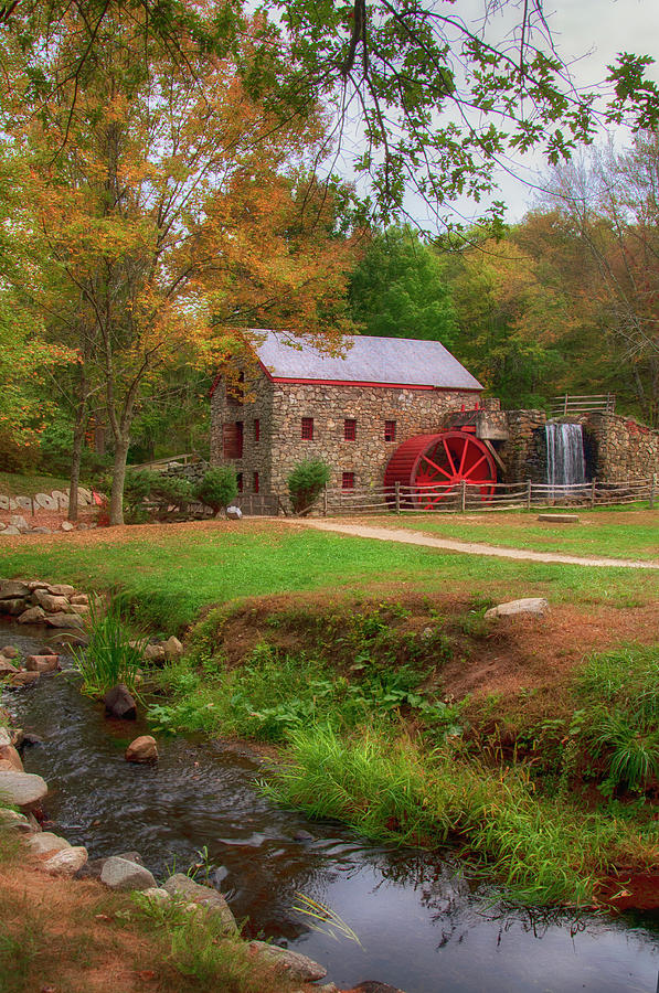 Grist Mill in Fall Photograph by Joann Vitali