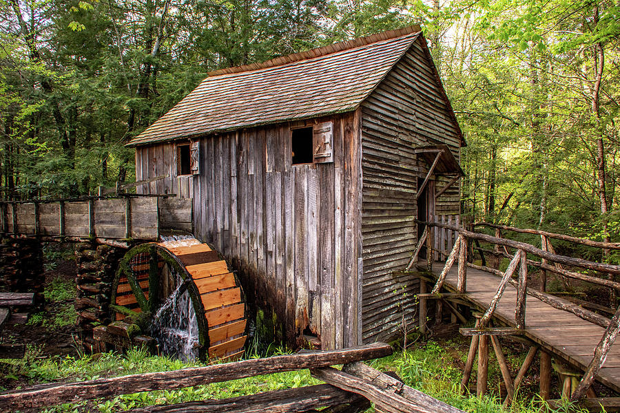 Gristmill in the Cove Photograph by Marcy Wielfaert - Fine Art America