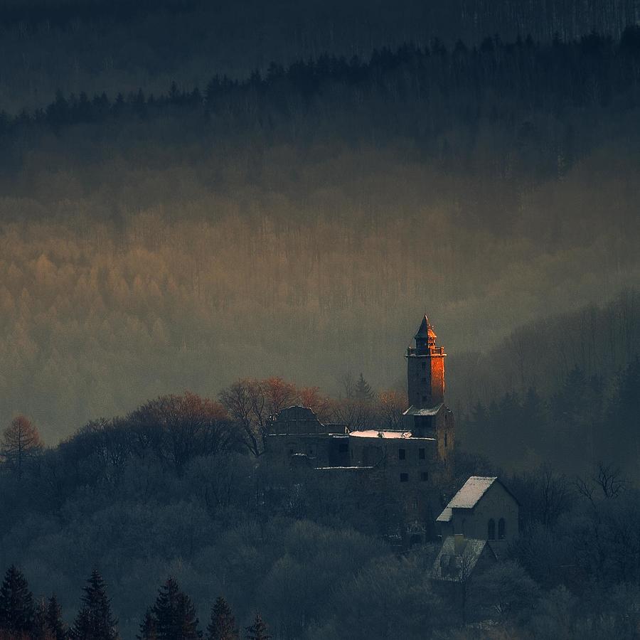 Winter Photograph - Grodno Castle. by Izabela Laszewska-mitrega/darek Mitr?ga