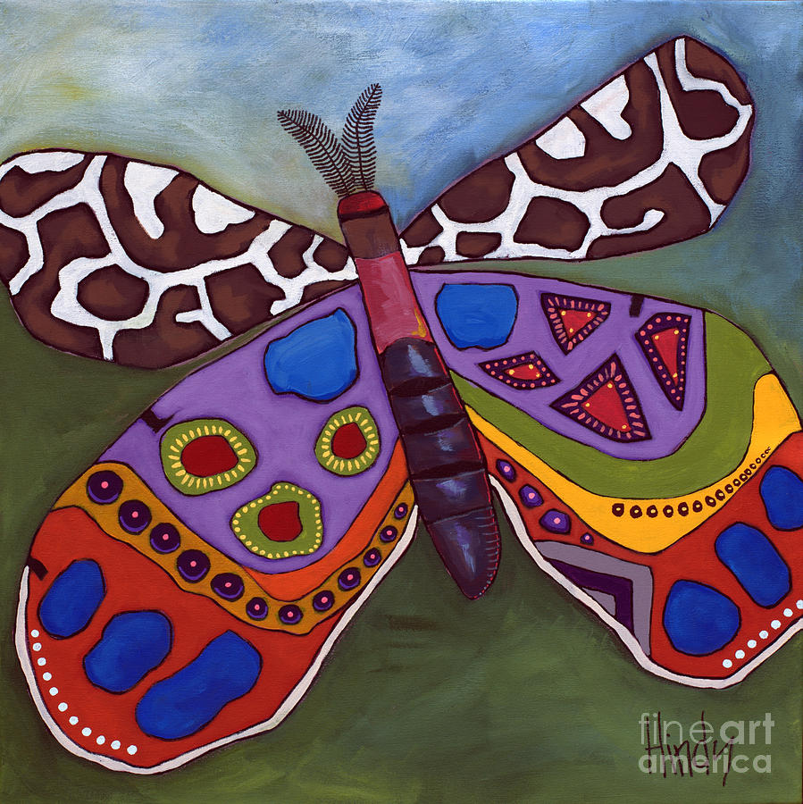 Butterfly Painting - Groovy Butterfly by David Hinds
