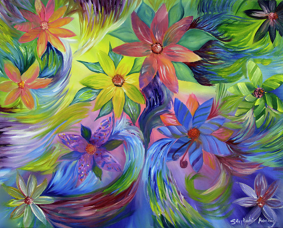 groovy flower painting